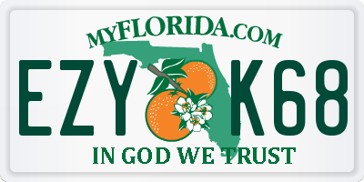 FL license plate EZYK68