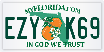 FL license plate EZYK69