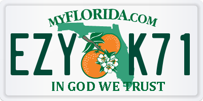 FL license plate EZYK71