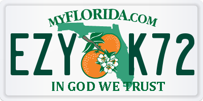 FL license plate EZYK72