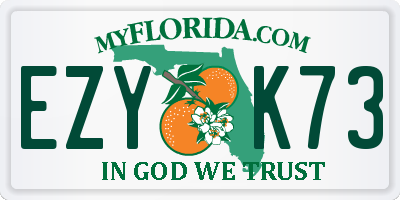 FL license plate EZYK73