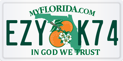 FL license plate EZYK74