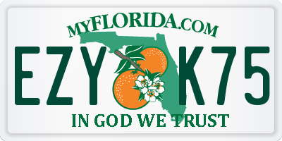 FL license plate EZYK75