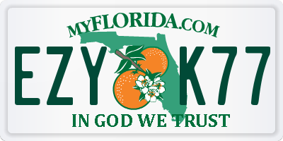 FL license plate EZYK77