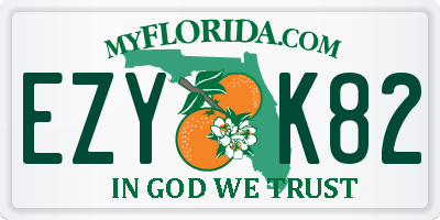 FL license plate EZYK82