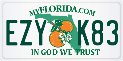 FL license plate EZYK83