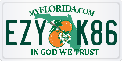 FL license plate EZYK86