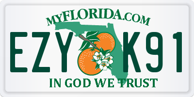 FL license plate EZYK91