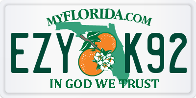 FL license plate EZYK92