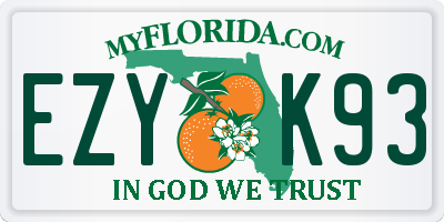 FL license plate EZYK93