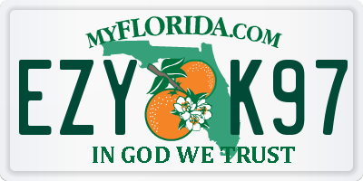 FL license plate EZYK97