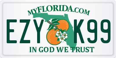 FL license plate EZYK99