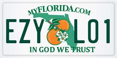 FL license plate EZYL01