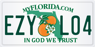 FL license plate EZYL04