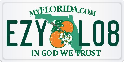 FL license plate EZYL08