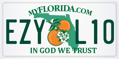 FL license plate EZYL10