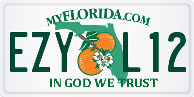 FL license plate EZYL12