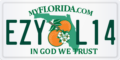 FL license plate EZYL14