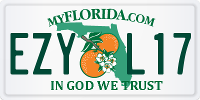 FL license plate EZYL17