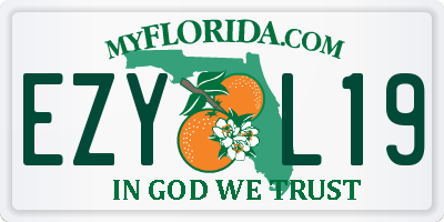 FL license plate EZYL19