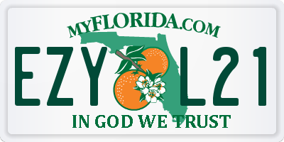 FL license plate EZYL21