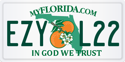 FL license plate EZYL22