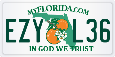 FL license plate EZYL36