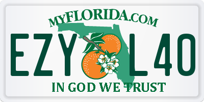 FL license plate EZYL40