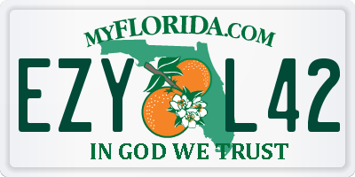 FL license plate EZYL42