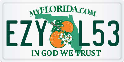 FL license plate EZYL53