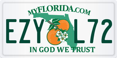 FL license plate EZYL72