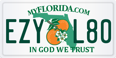 FL license plate EZYL80