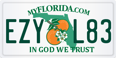 FL license plate EZYL83