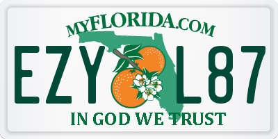 FL license plate EZYL87