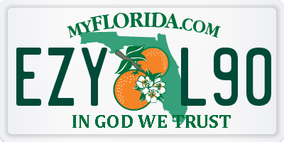 FL license plate EZYL90