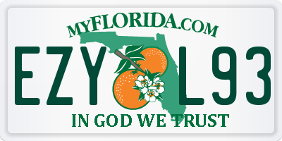 FL license plate EZYL93