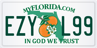 FL license plate EZYL99