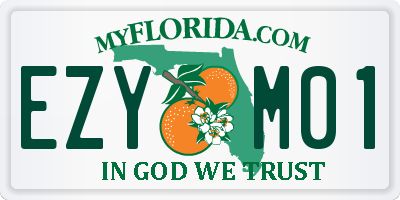 FL license plate EZYM01