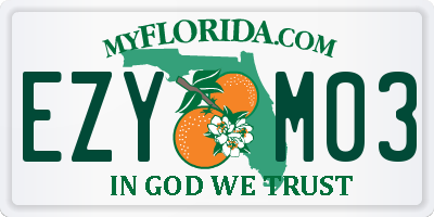 FL license plate EZYM03