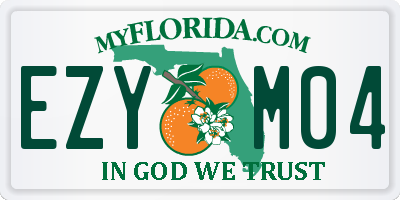 FL license plate EZYM04