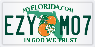 FL license plate EZYM07