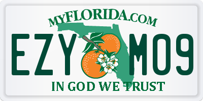 FL license plate EZYM09