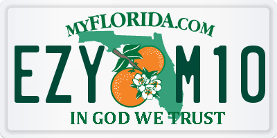 FL license plate EZYM10