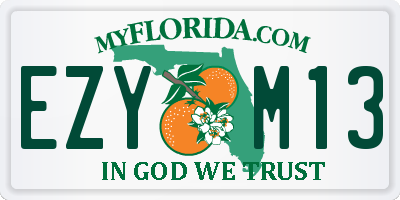 FL license plate EZYM13