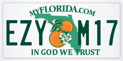 FL license plate EZYM17