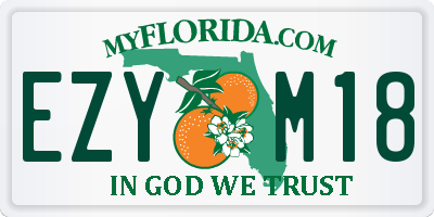 FL license plate EZYM18