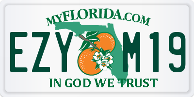 FL license plate EZYM19