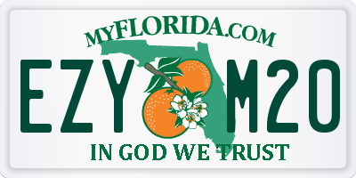 FL license plate EZYM20