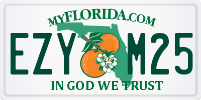 FL license plate EZYM25