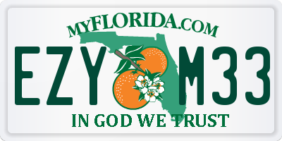 FL license plate EZYM33